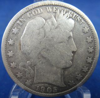 1905 O 50c Barber Half Dollar 90% Silver Us Coin Circulated photo