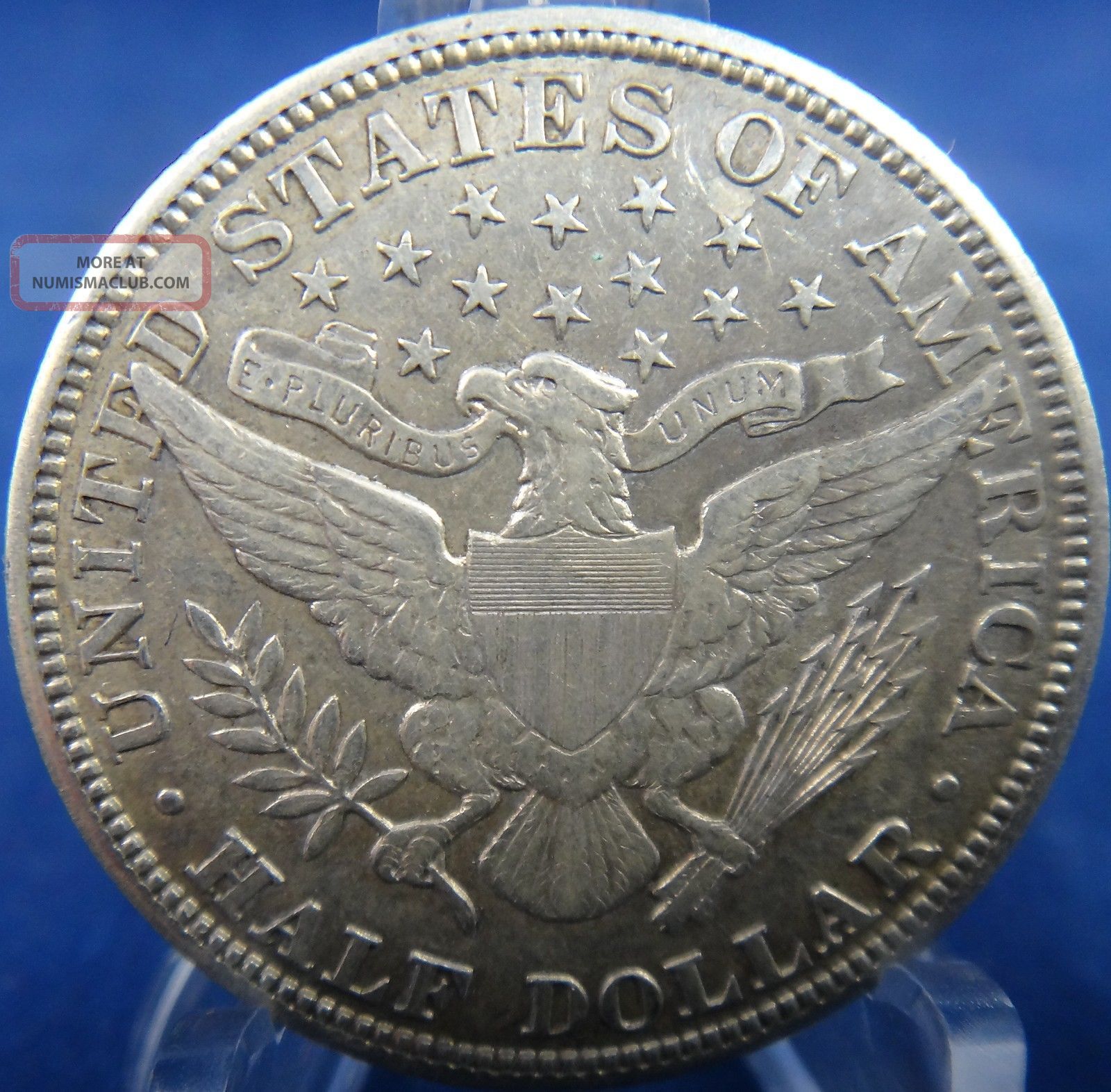1906 50c Barber Half Dollar 90% Silver Us Coin Circulated