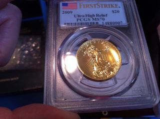 2009 Ultra High Relief Double Eagle (w/original Box And) Ms70 (pcgs) 1st Strk photo