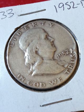 N433 : 1952 - D Silver Franklin Half Dollar Coin :: Numicorp :: Hq photo