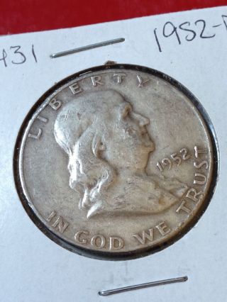 N431 : 1952 - D Silver Franklin Half Dollar Coin :: Numicorp :: Hq photo
