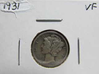 1931 S 90% Silver Mercury Dime photo