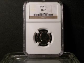 1964 5c (proof) Jefferson Nickel,  Ngc Pf67,  Coin photo
