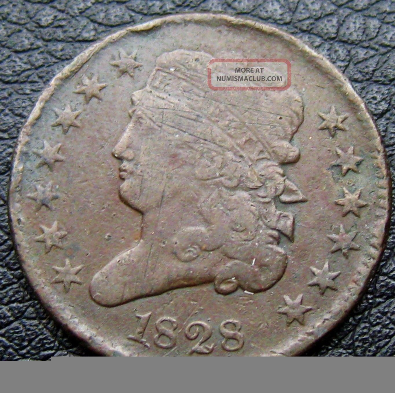 1828 Classic Head Half Cent Fine Details 13 Stars K801 1828 Classic Head Half Cent Fine Details 13 Stars K801