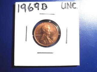 Uncirculated 1969d Lincoln Memorial Penny photo