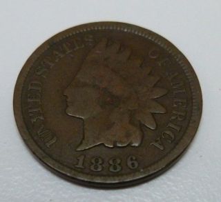 1886 Indian Head Coin Copper Penny One Cent 1c Us Type Coin You Grade It photo