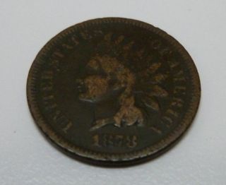 1878 Indian Head Coin Copper Penny One Cent 1c Us Type Coin You Grade It photo