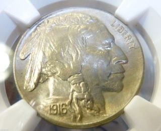 1916 Buffalo Nickel (ngc Graded) Well Struck In Stunning Luster Ms 64 photo