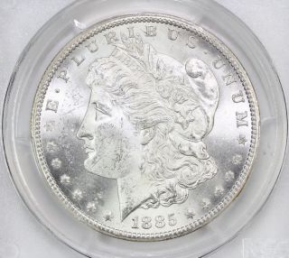 1885 Cc Morgan Silver Dollar Ms 63 Pcgs (9760) photo