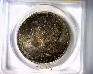 Ms63 Anacs Beautifully Toned 1882s Morgan Silver Dollar U.  S.  Coin 1882 S photo