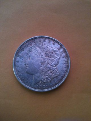 1921 P Rainbow Toned Morgan Silver American Dollar Coin Eagle L@@k photo