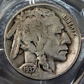 1937 - P Very Good. . . .  Buffalo Nickel. . . . . .  5383 photo