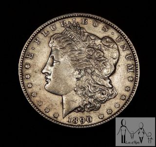 1890 (p) Very Fine Vf Morgan Silver Dollar 1$ Us Coin photo