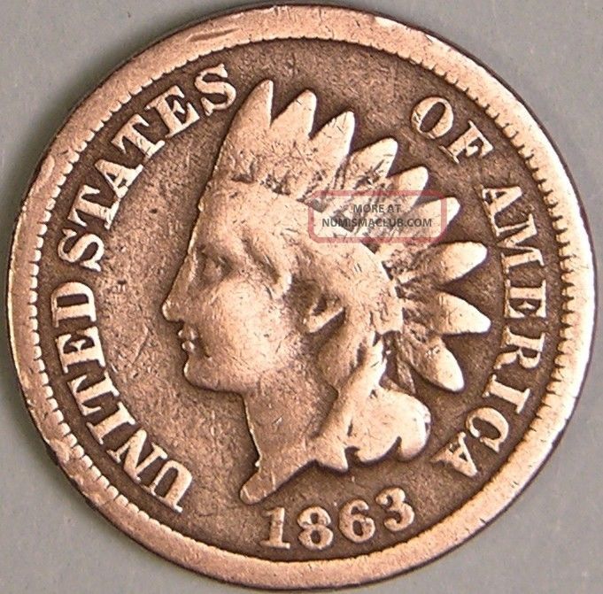 1863 Indian Head Penny, Jc - 273