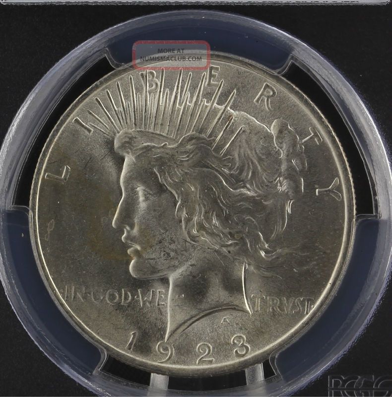 1923 Pcgs Ms63 Peace Dollar - Graded Silver Investment Certified Coin $1