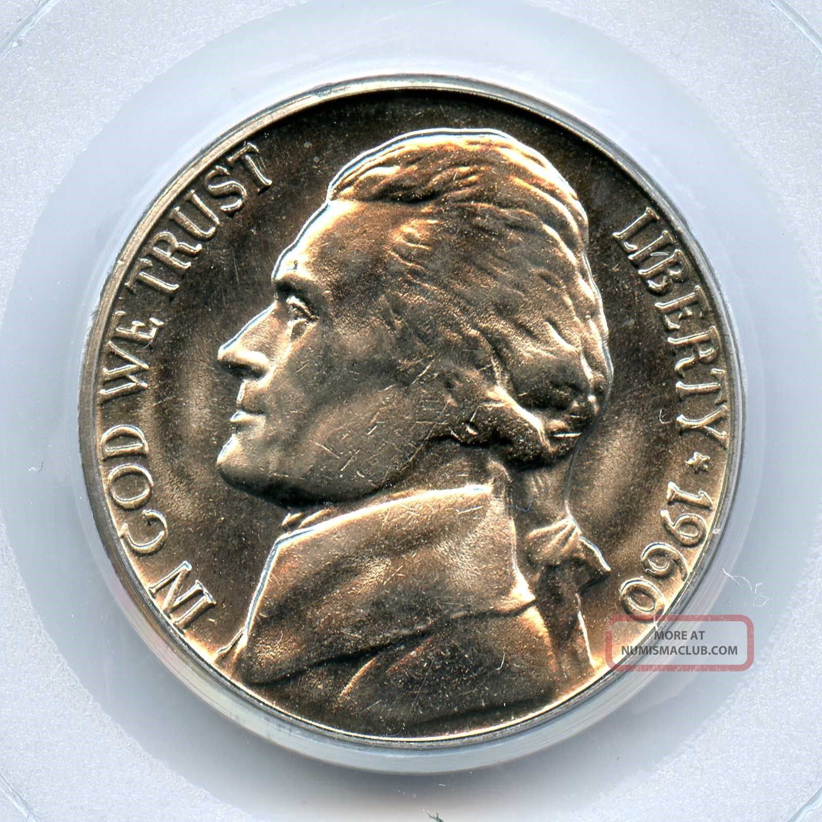 1960 D Pcgs Ms65 5c Jefferson Nickel