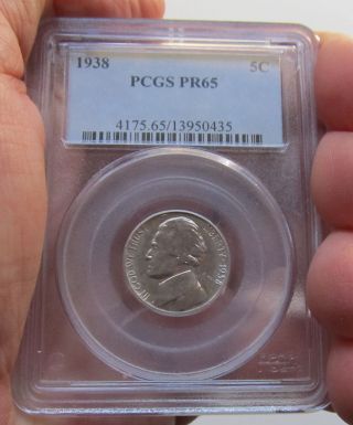 1938 Proof Nickel 5c Pcgs Pr65,  Gem First Year 13950435 photo