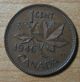 1946 Canadian Penny One Cent 2 Small Cents photo 1