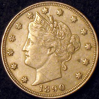 1890 Liberty Nickel,  V Nickel photo