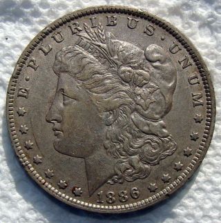 1886 O Morgan Silver Dollar,  Lightly Circulated Better Date,  Not Cleaned photo