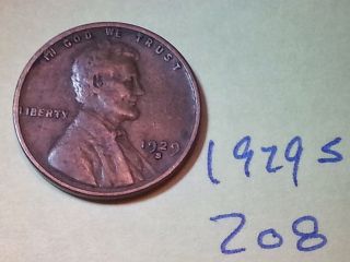 1929 S Lincoln Cent Fine Detail Great Coin (208) Wheat Back Penny photo