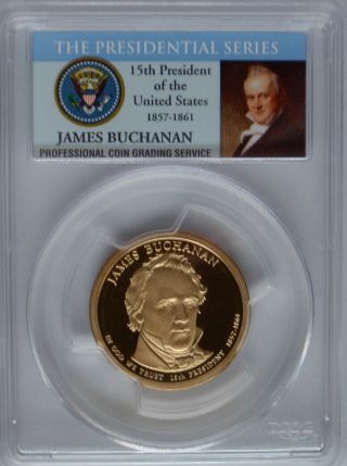Pcgs 2010 S Proof James Buchanan 15th Presidential Dollar Pr69 Price Guide$16 Pf photo