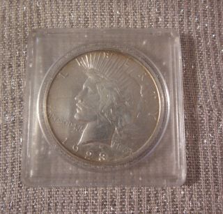 1923 - S Peace Dollar In Plastic Case - Silver photo