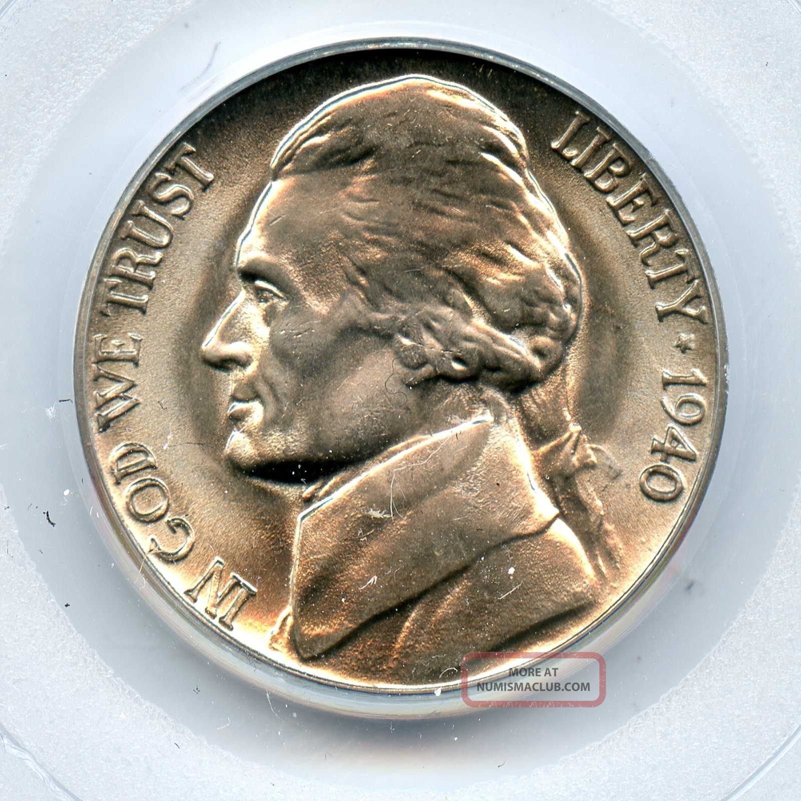 1940 D Pcgs Ms66 5c Jefferson Nickel