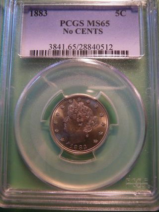1883 No Cents Liberty Nickel In Pcgs Ms65 photo