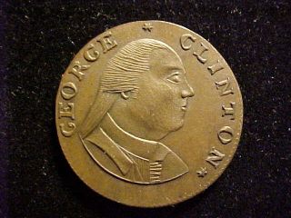 1787 - George Clinton Cent - Very Rare - York Bolen Copper - Uncirculated photo