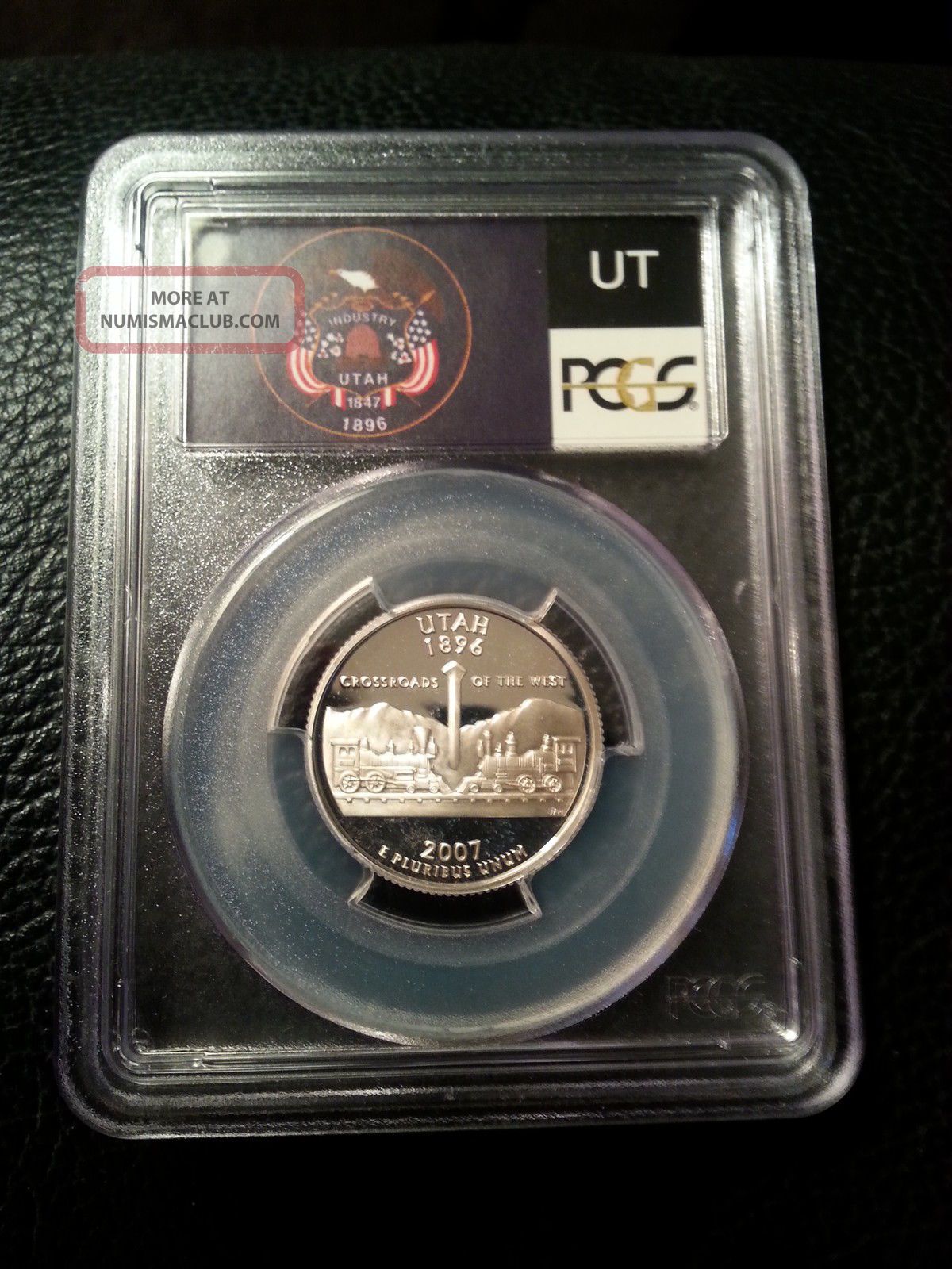 2007 Silver Utah State Quarter Pr70dcam Pcgs