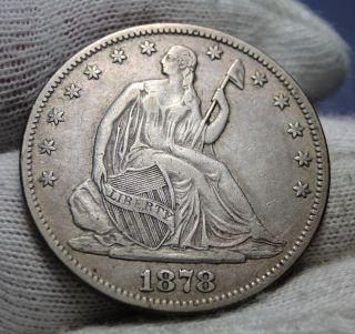 1878 Seated Liberty Half Dollar.  Semi - Key Date Only 1,  377,  600 Minted,  (1608) photo