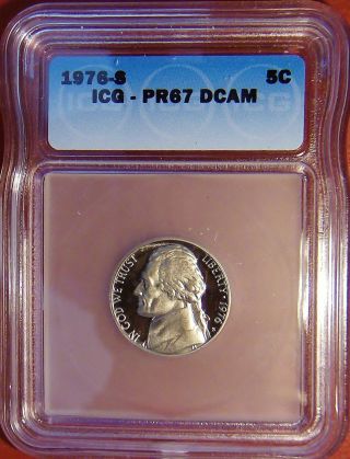 1976 - S Proof Jefferson Nickel,  Icg Pr67 Dcam photo
