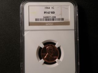 1964 Proof Lincoln Red Cent,  Ngc Pf67 Rd,  Frosted Features, photo