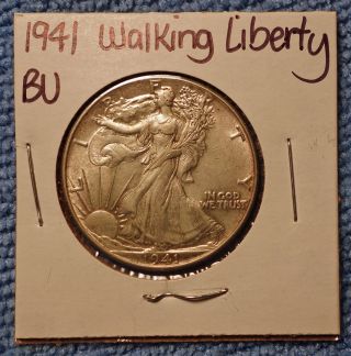 1941 P 50c Walking Liberty Half Dollar Gem Bu Uncirculated Strike & Lustre photo