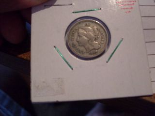 1869 3 Cent Nickel Xf photo
