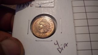 1896 Indian Head Cent State All Diamonds Show +++++ photo