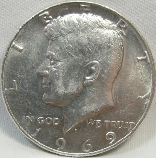 1969 - D 50c Kennedy Half Dollar,  Silver,  Jfk Half,  Unc,  Bu,  302 photo