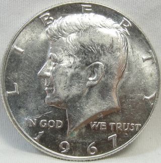 1967 50c Kennedy Half Dollar,  Silver,  Jfk Half,  Unc,  Bu,  281 photo