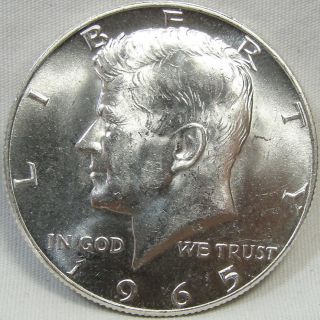 1965 50c Kennedy Half Dollar,  Silver,  Jfk Half,  Unc,  Bu,  273 photo