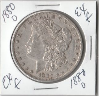 1880 O Morgan Silver Dollar Extra Fine photo
