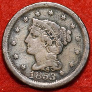 1853 Braided Hair Large Cent photo
