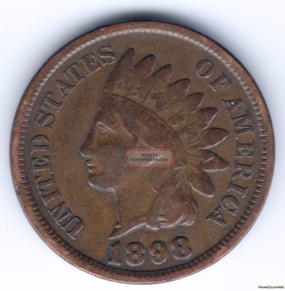 indian head wheat penny 1898 value