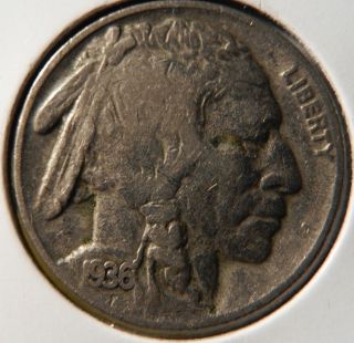 1936 Buffalo Nickel Five Cents photo