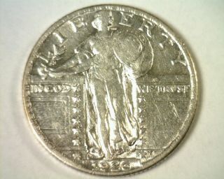 1926 Standing Liberty Quarter About Uncirculated Au Coin Bobs Coin photo