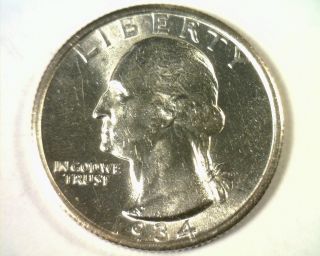 1934 Washington Quarter Choice About Uncirculated++ Ch.  Au++ Coin photo