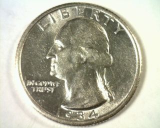 1934 Washington Quarter Choice About Uncirculated Ch.  Au Coin photo