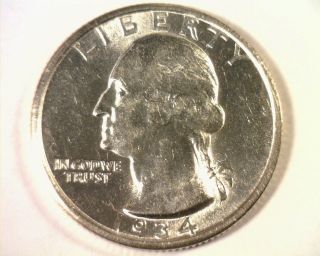 1934 Washington Quarter Choice About Uncirculated+ Ch.  Au+ Coin photo