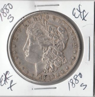1880 S Morgan Silver Dollar Extra Fine photo