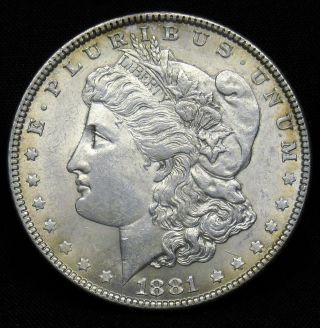 1881 Morgan Silver Dollar Grade Ch Bu B335 photo